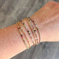 Watermelon Tourmaline Morse Code Bracelet - Stainless Steel
